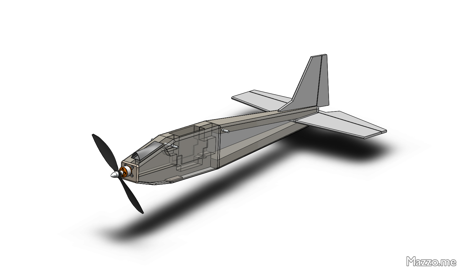 Transparent CAD model. Transparent CAD model
